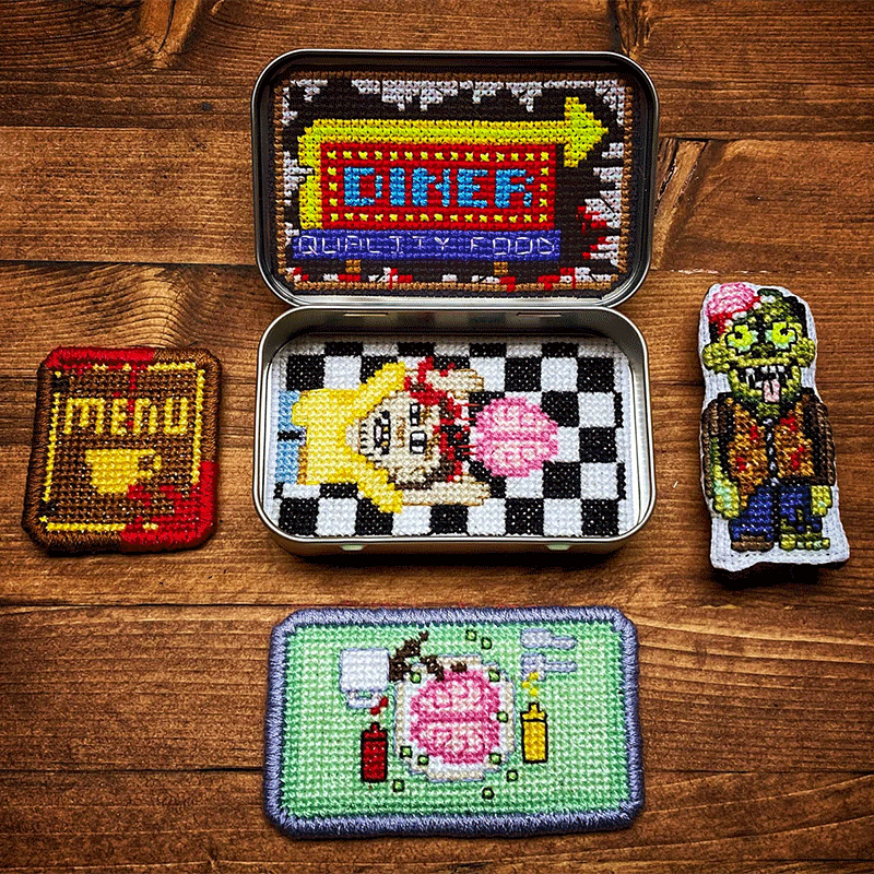 Tin Box Cross Stitch Kit