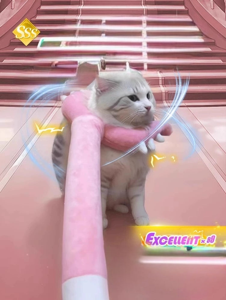 Cat Battle Wand Toy, Interactive Teaser Stick, Durable Bite & Scratch Resistant Play Wand, Birthday/Christmas Gift for Pet Lover/Cats Owner