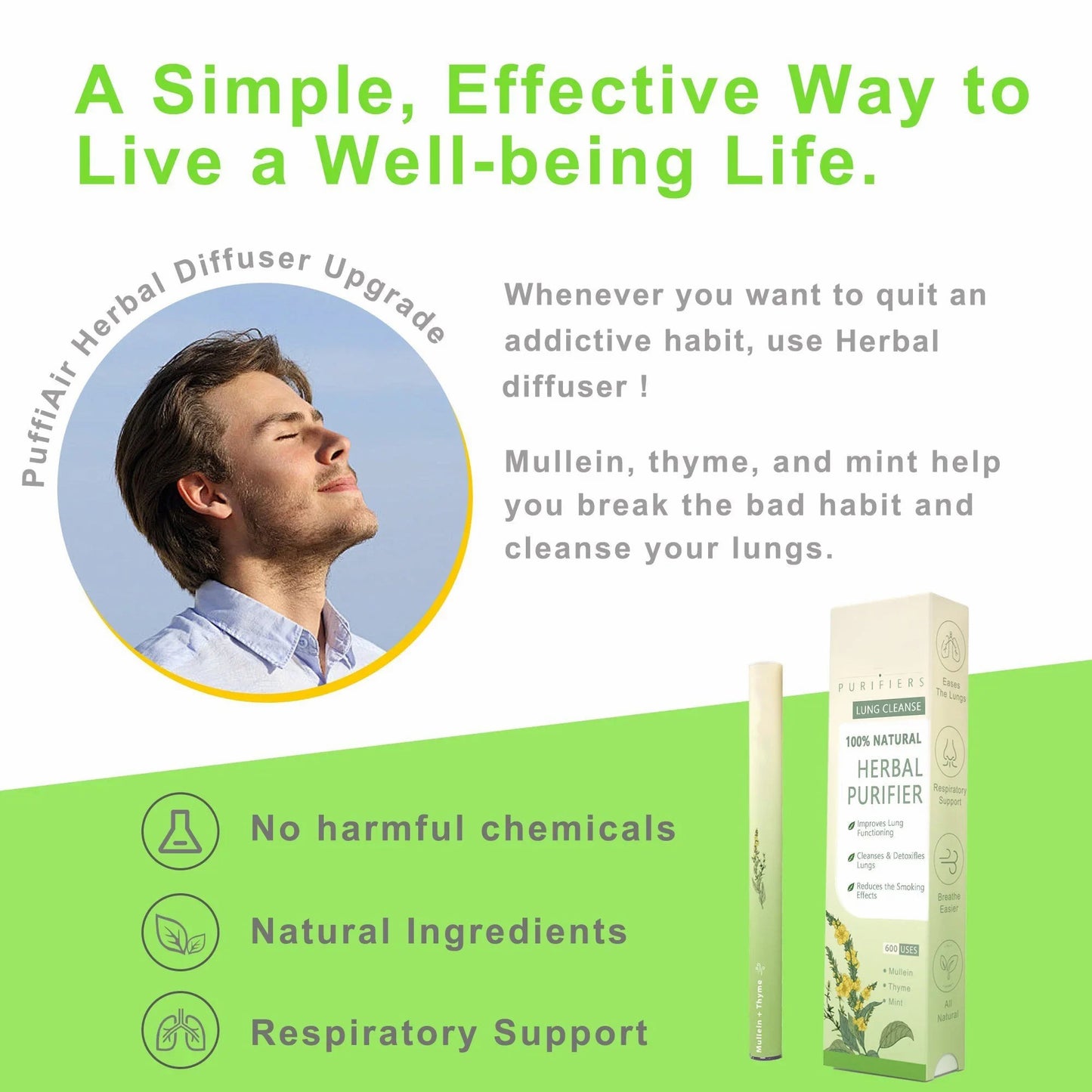 โจ New upgraded version of Mullein Herbal Lung Purifier โ ๐ฅ 70% off today only!