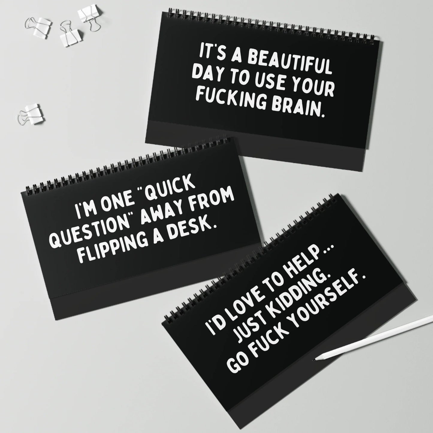 🔥LAST DAY 50% OFF🤣📆The Daily Mood Desk Sign For People That Like To Say F*Ck Black