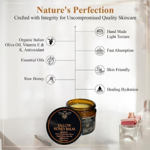đ„Last Day Promotion 49% OFF-âšBeef Tallow and Honey Balm for Skin - Handmade All-Natural Moisturizer