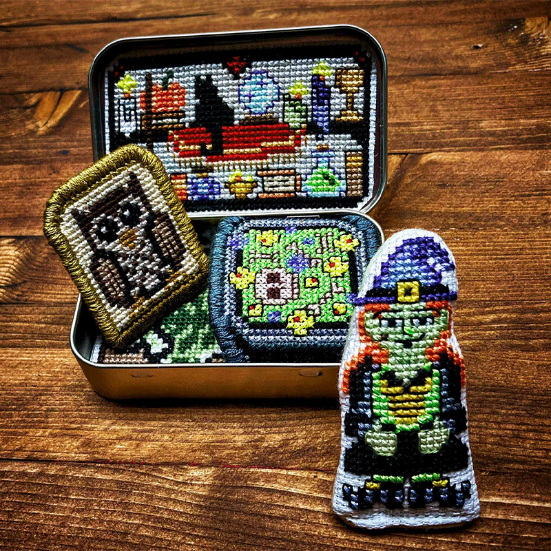 Tin Box Cross Stitch Kit