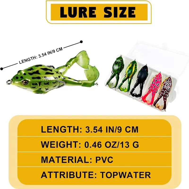Lifelike Frog Lures Baits(5pcs a Set)