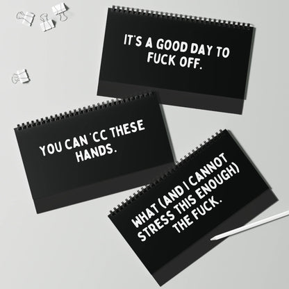 🔥LAST DAY 50% OFF🤣📆The Daily Mood Desk Sign For People That Like To Say F*Ck Black
