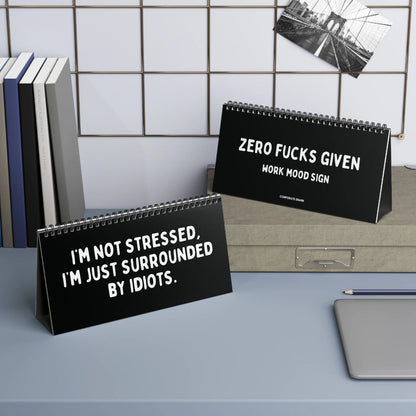 🔥LAST DAY 50% OFF🤣📆The Daily Mood Desk Sign For People That Like To Say F*Ck Black