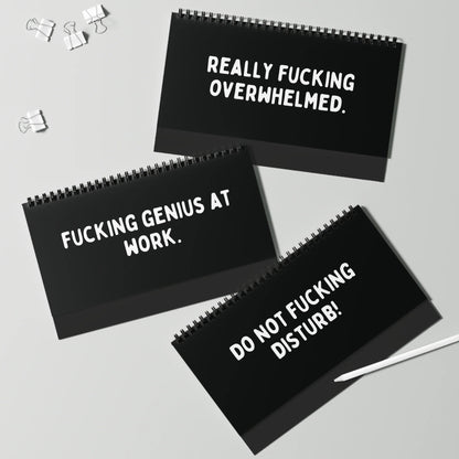 🔥LAST DAY 50% OFF🤣📆The Daily Mood Desk Sign For People That Like To Say F*Ck Black