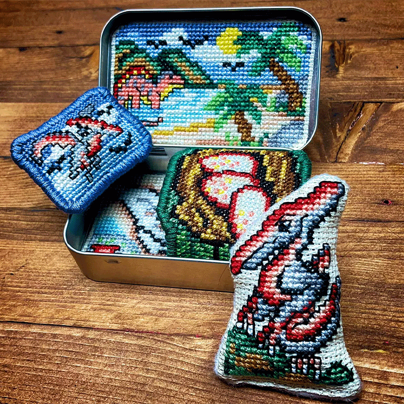 Tin Box Cross Stitch Kit