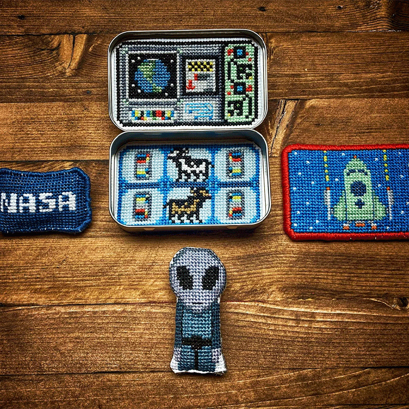 Tin Box Cross Stitch Kit