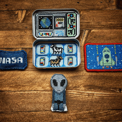 Tin Box Cross Stitch Kit