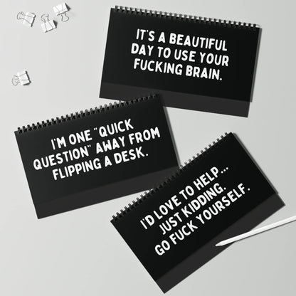 🔥LAST DAY 50% OFF🤣📆The Daily Mood Desk Sign For People That Like To Say F*Ck Black