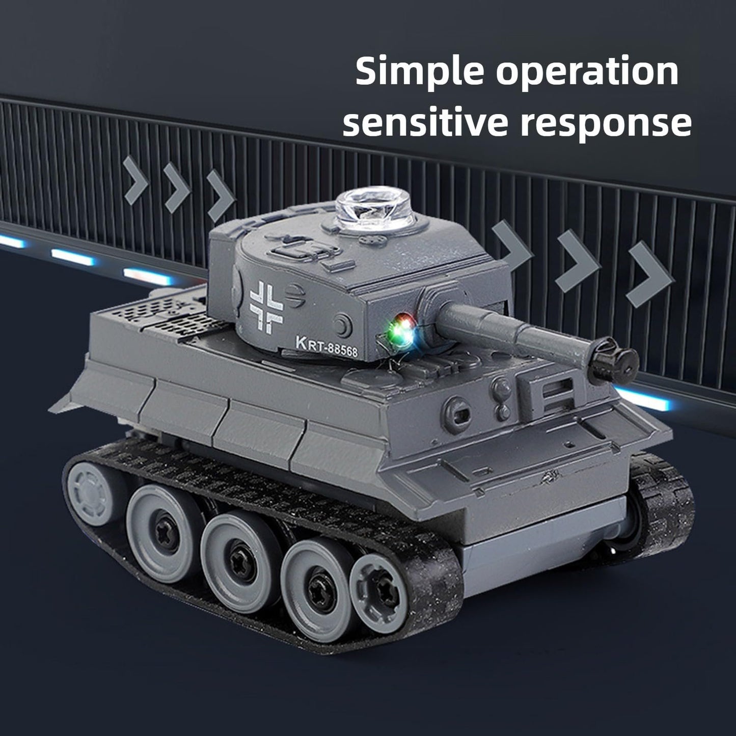 Mini WWII Gray German Tiger RC Tank Toy