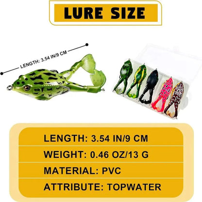 Lifelike Frog Lures Baits(5pcs a Set)
