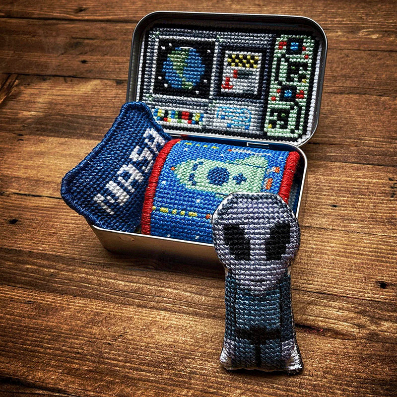 Tin Box Cross Stitch Kit