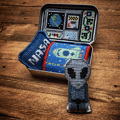 Tin Box Cross Stitch Kit